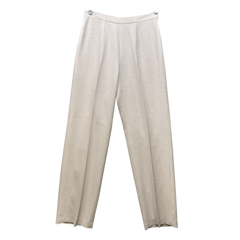 Kasper Trousers Women 6 Beige High Rise Straight Leg Professional Office Pants